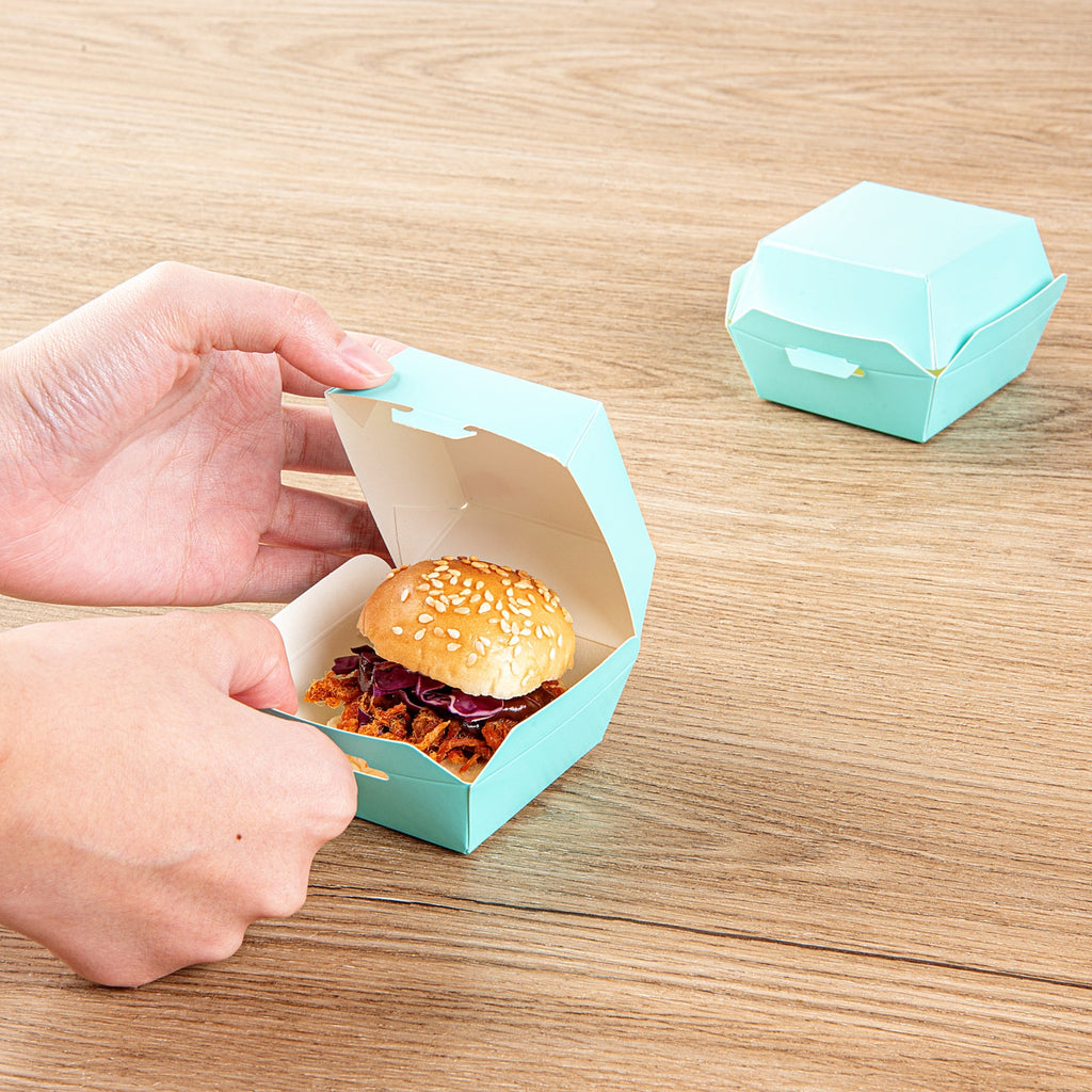 Bio Tek Turquoise Paper Slider Box - 2 1/2" x 2 1/2" x 2" - 100 count box