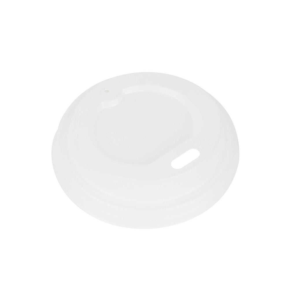 Basic Nature White PLA Plastic Coffee Cup Lid - Fits 4 oz, Compostable - 500 count box