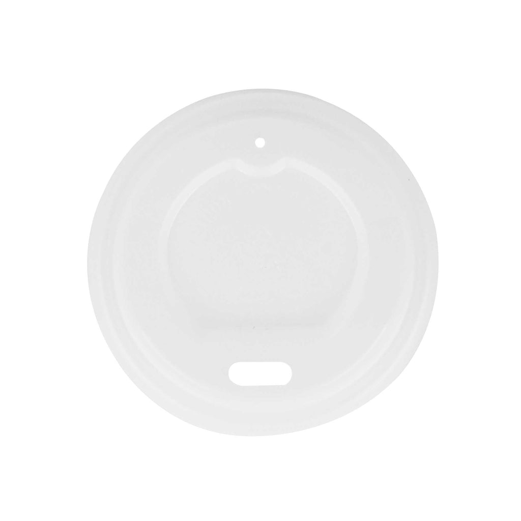 Basic Nature White PLA Plastic Coffee Cup Lid - Fits 4 oz, Compostable - 500 count box