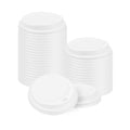 Basic Nature White PLA Plastic Coffee Cup Lid - Fits 8, 12, 16 and 20 oz, Compostable - 500 count box