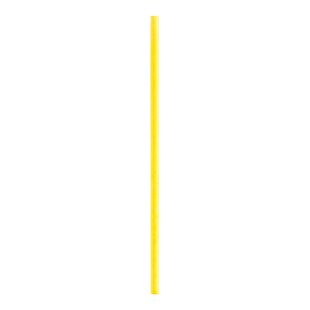 Bev Tek Yellow Paper Straw - Biodegradable, 6mm - 7 3/4" - 100 count box