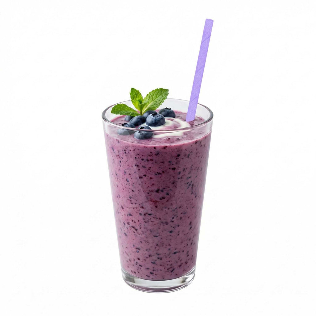 Bev Tek Lilac Paper Straw - Biodegradable, 6mm - 7 3/4" - 100 count box