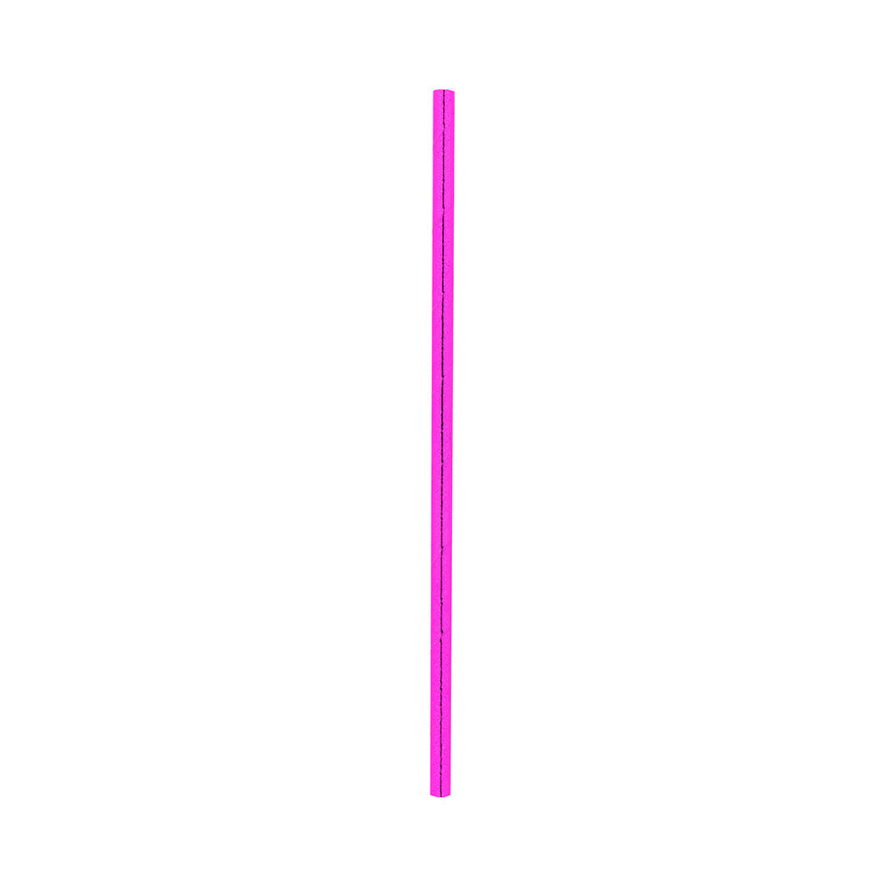 Bev Tek Metallic Magenta Paper Straw - 6mm - 7 3/4" - 100 count box