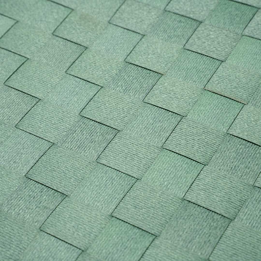 Macroweave Rectangle Green Woven Placemat - 16" x 12" - 6 count box