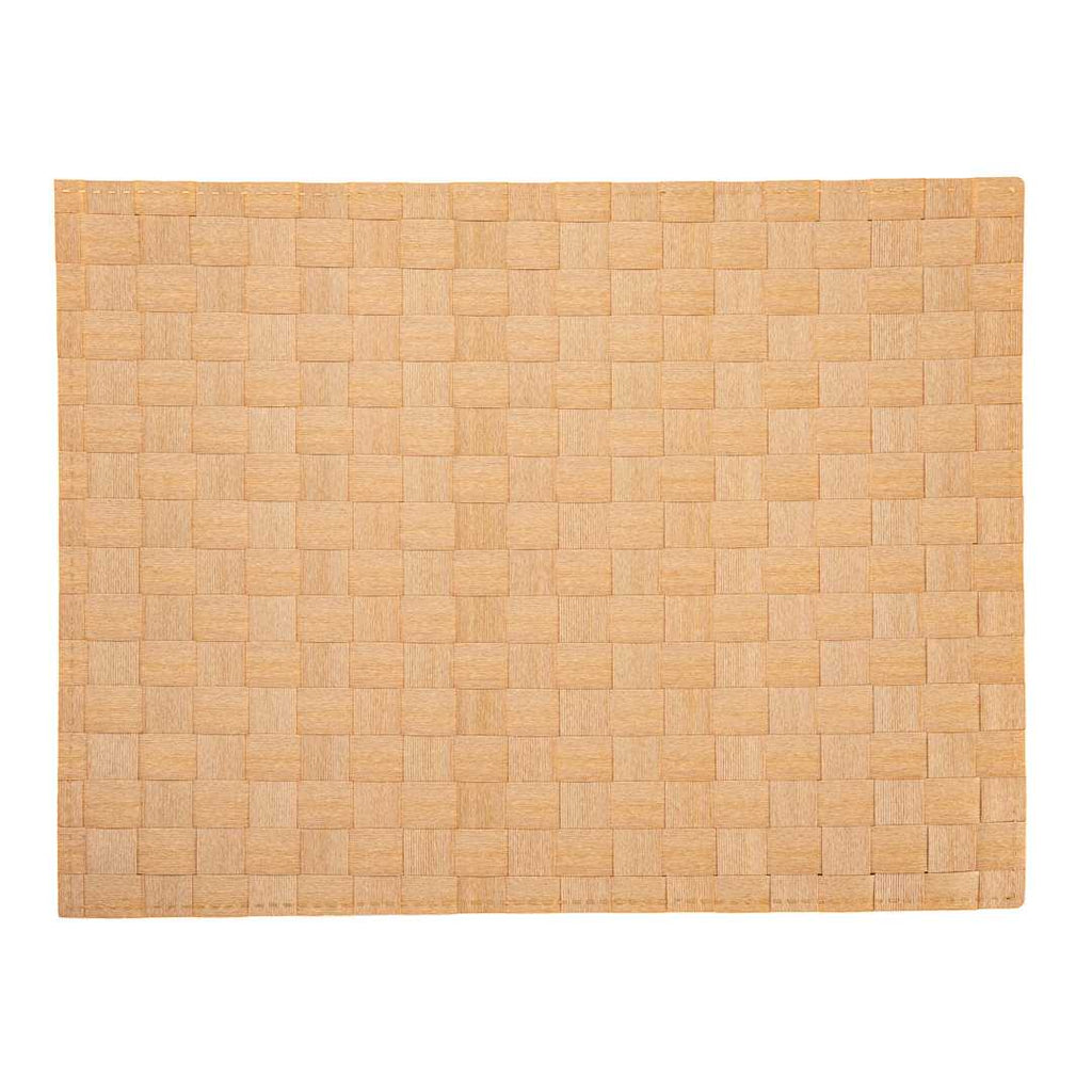 Macroweave Rectangle Gold Woven Placemat - 16" x 12" - 6 count box
