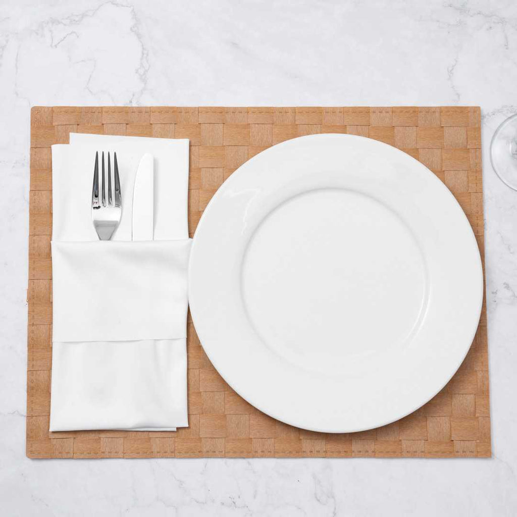 Macroweave Rectangle Gold Woven Placemat - 16" x 12" - 6 count box