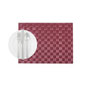 Macroweave Rectangle Red Woven Placemat - 16" x 12" - 6 count box