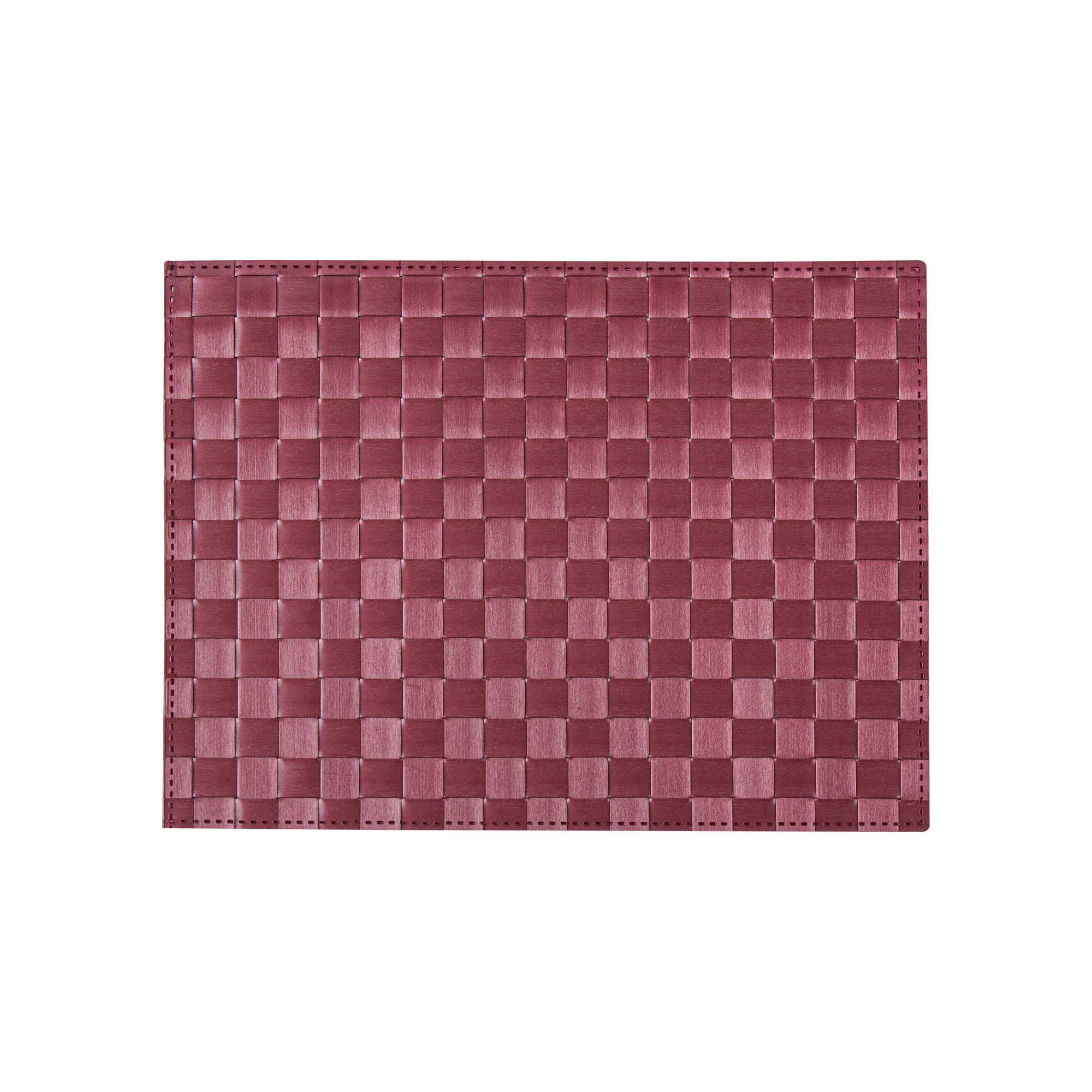 Macroweave Rectangle Red Woven Placemat - 16" x 12" - 6 count box