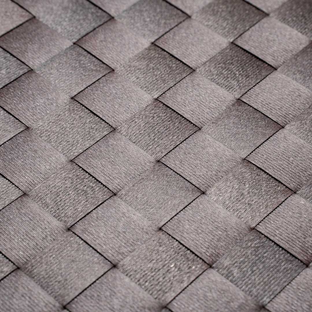 Macroweave Round Dark Brown Placemat - 15" x 15" - 6 count box