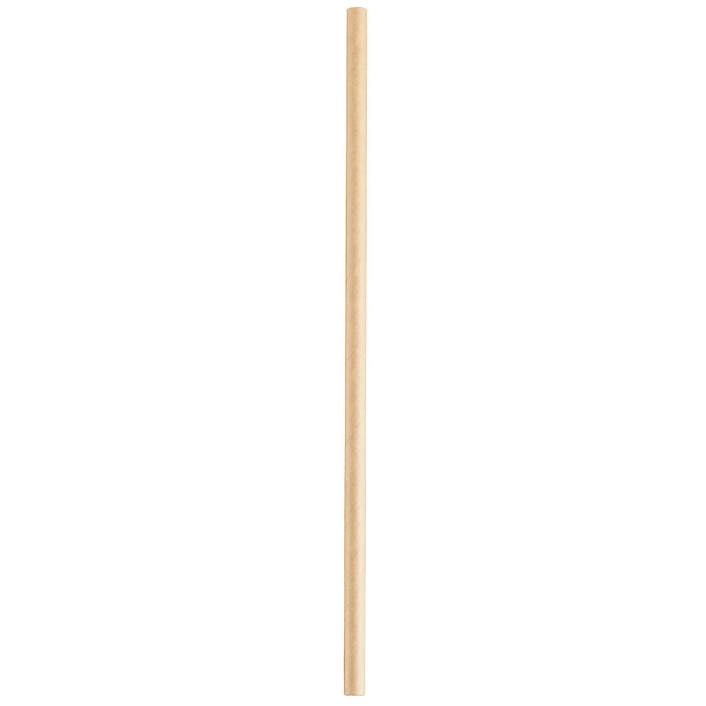 Bev Tek Kraft Paper Straw - Wrapped, Biodegradable, 7.5mm - 10" - 1000 count box