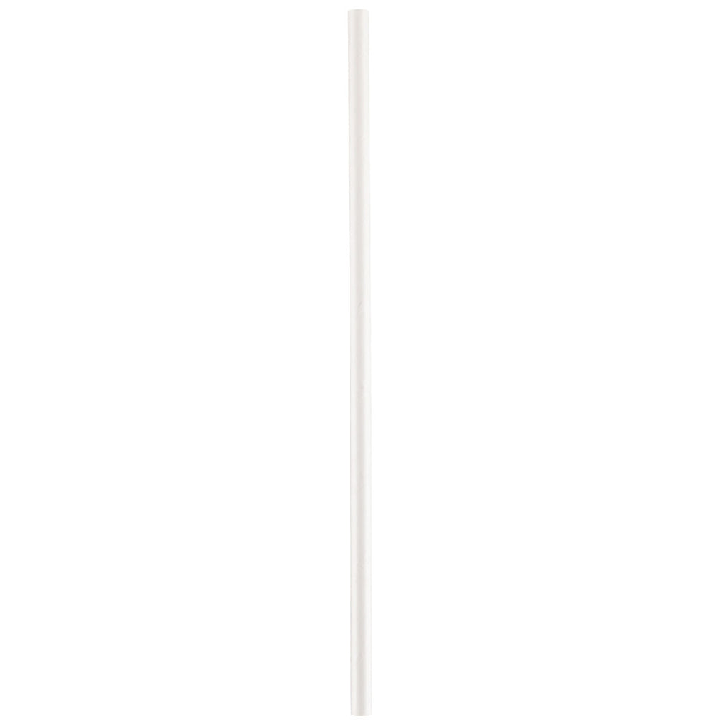 Bev Tek White Paper Straw - Wrapped, Biodegradable, 7.5mm - 10" - 1000 count box