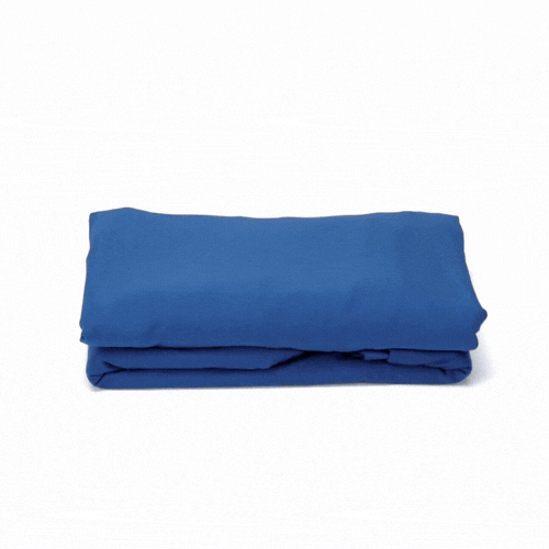 Table Tek Round Blue Spandex Table Cover - Contour Cut - 72" - 10 count box