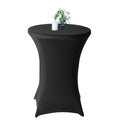 Table Tek Round Black Spandex Table Cover - Bar Height - 32" - 1 count box