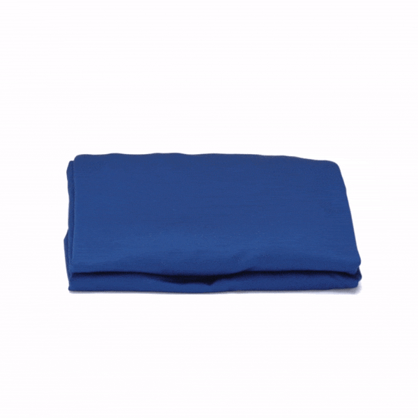 Table Tek Round Blue Spandex Table Cover - Bar Height - 32" - 10 count box
