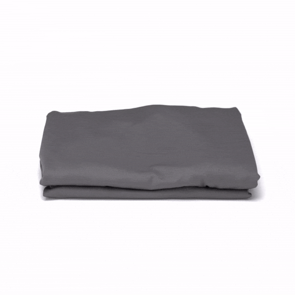Table Tek Round Charcoal Gray Spandex Table Cover - Bar Height - 32" - 10 count box