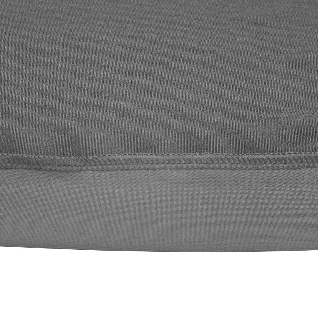 Table Tek Round Charcoal Gray Spandex Table Cover - Bar Height - 32" - 10 count box
