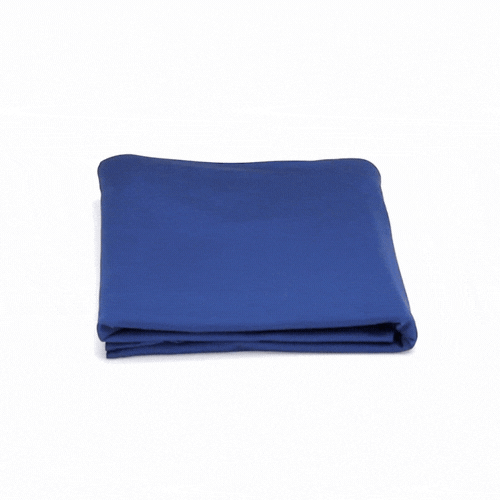 Table Tek Rectangle Blue Spandex Table Cover - Contour Cut - 96" x 30" - 10 count box