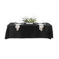 Table Tek Rectangle Black Polyester Cloth Table Cover - Hemmed - 90" x 132" - 10 count box