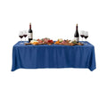 Table Tek Rectangle Blue Polyester Cloth Table Cover - Hemmed - 90" x 132" - 10 count box