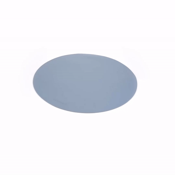 Chef 101 Round Light Blue Vinyl Placemat - Embossed - 15" x 15" - 6 count box