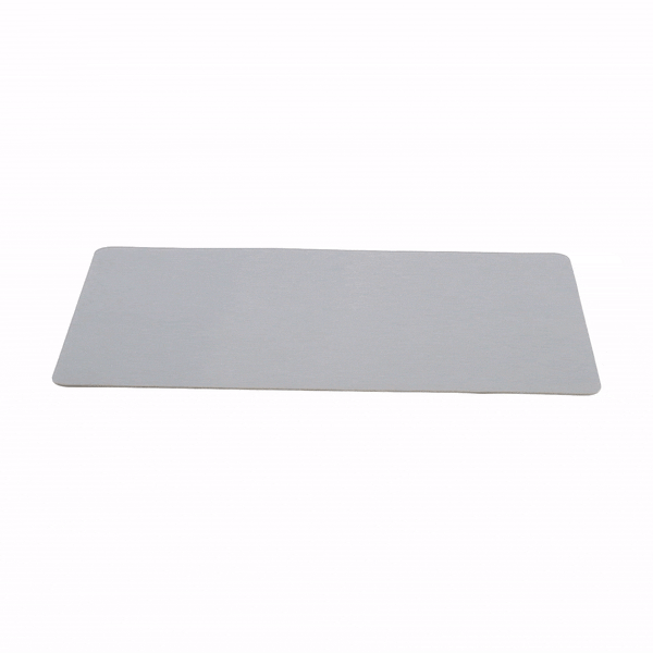 Chef 101 Rectangle Gray Vinyl Placemat - Embossed - 17 3/4" x 12" - 6 count box