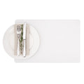 Chef 101 Rectangle White Vinyl Placemat - Embossed - 17 3/4" x 12" - 6 count box