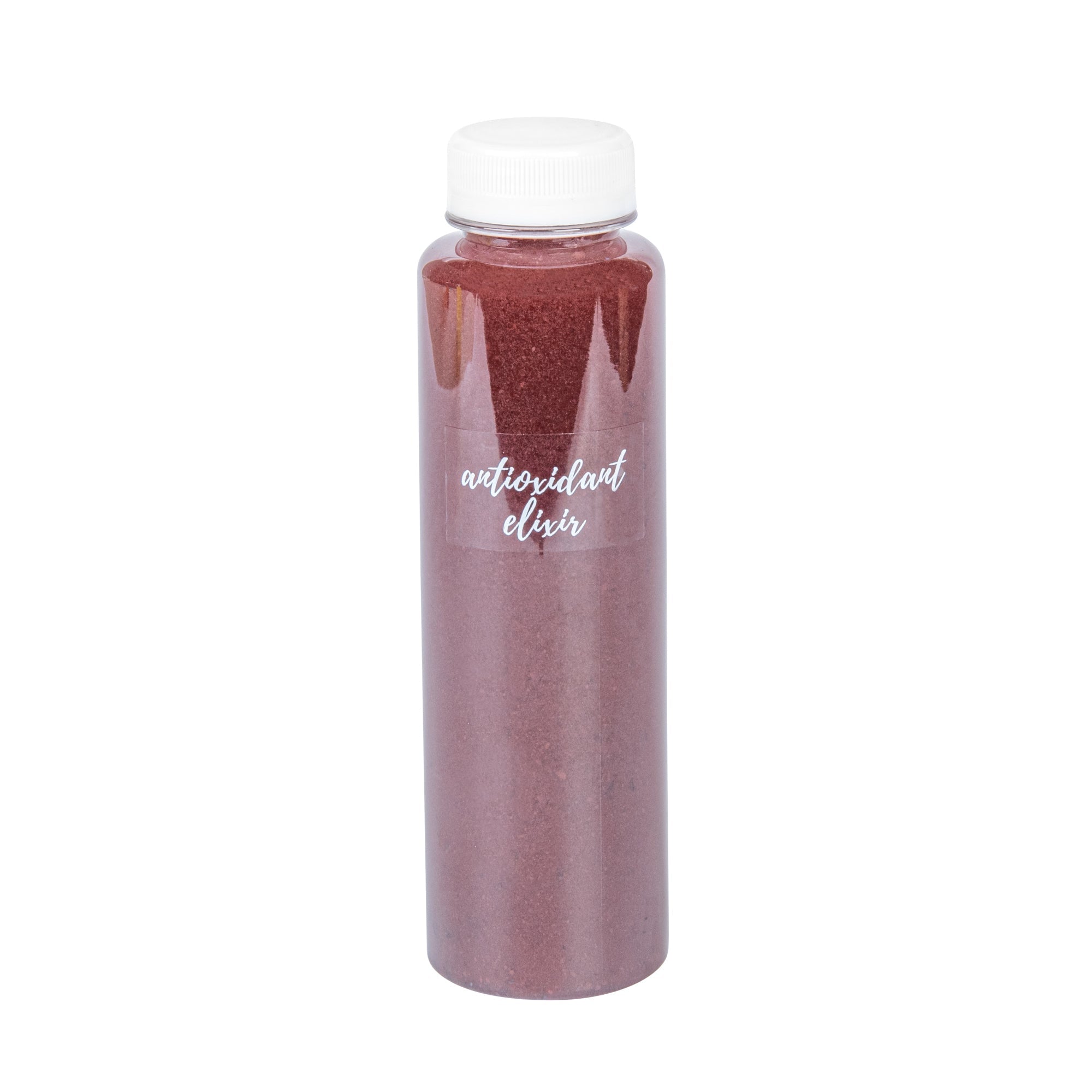 Label Tek Plastic Antioxidant Elixir Label - Clear with White Font, Water-Resistant - 2" x 1" - 100 count box
