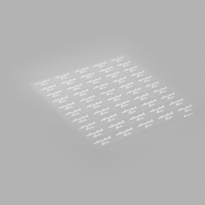Label Tek Plastic Antioxidant Elixir Label - Clear with White Font, Water-Resistant - 2" x 1" - 100 count box