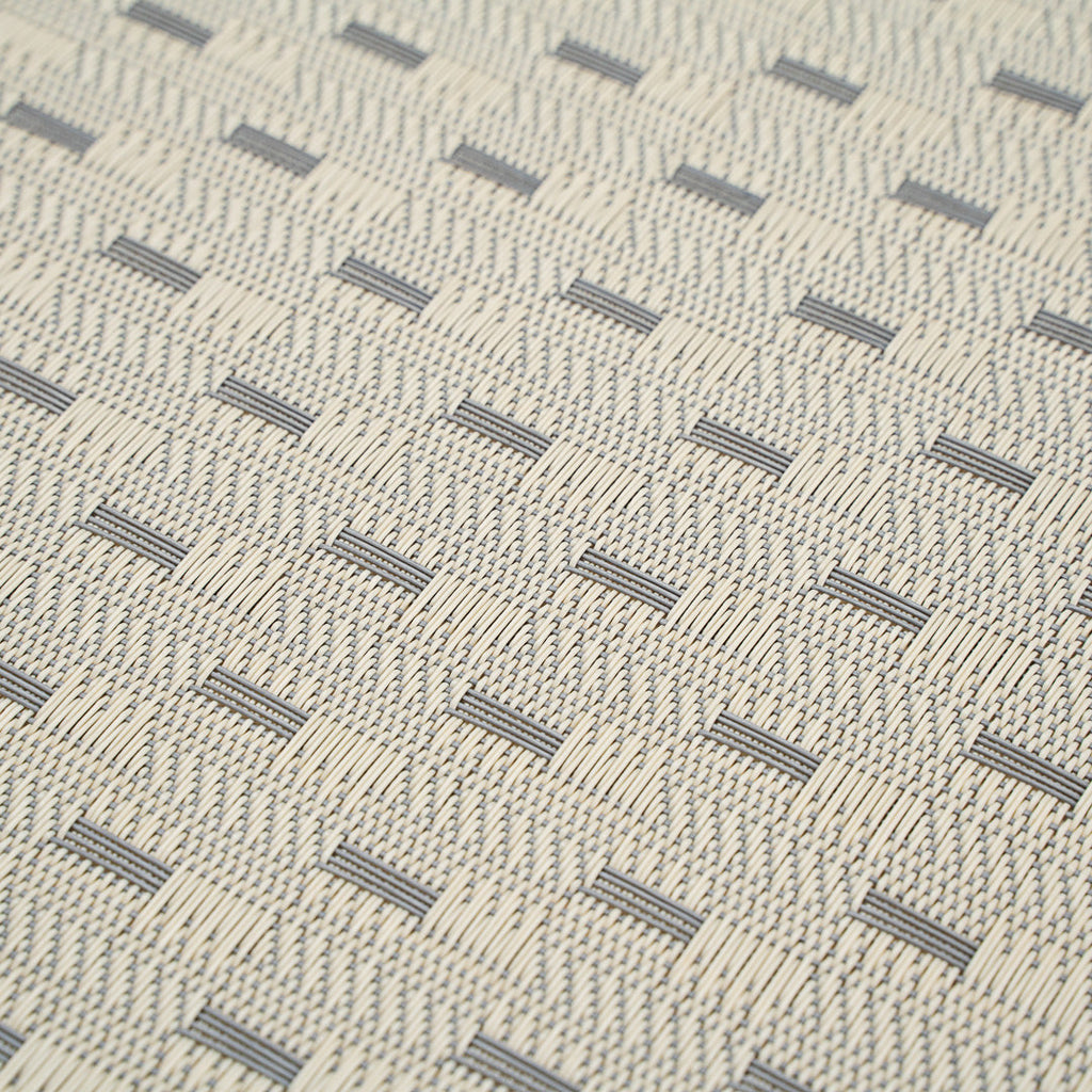 Speculo Rectangle Sand Vinyl Woven Placemat - Wave Pattern - 16" x 12" - 6 count box