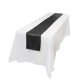 Table Tek Black Satin Table Runner - 12" x 108" - 1 count box