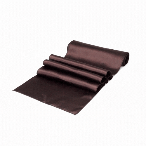 Table Tek Dark Brown Satin Table Runner - 12" x 108" - 10 count box