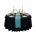 Table Tek Teal Satin Table Runner - 12" x 108" - 10 count box