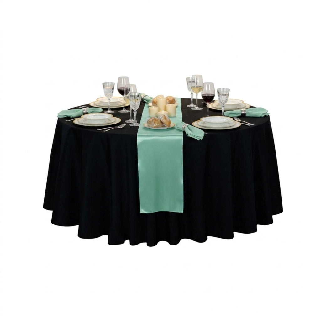 Table Tek Light Green Satin Table Runner - 12" x 108" - 1 count box
