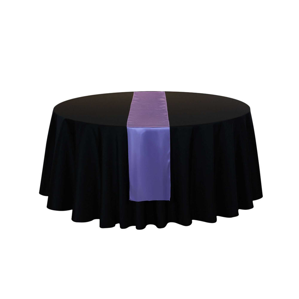 Table Tek Lavender Purple Satin Table Runner - 12" x 108" - 1 count box