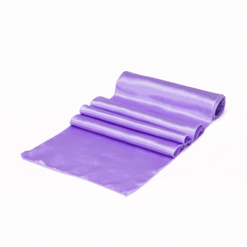 Table Tek Lavender Purple Satin Table Runner - 12" x 108" - 10 count box