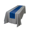 Table Tek Navy Blue Satin Table Runner - 12" x 108" - 1 count box