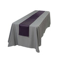 Table Tek Dark Purple Satin Table Runner - 12" x 108" - 1 count box