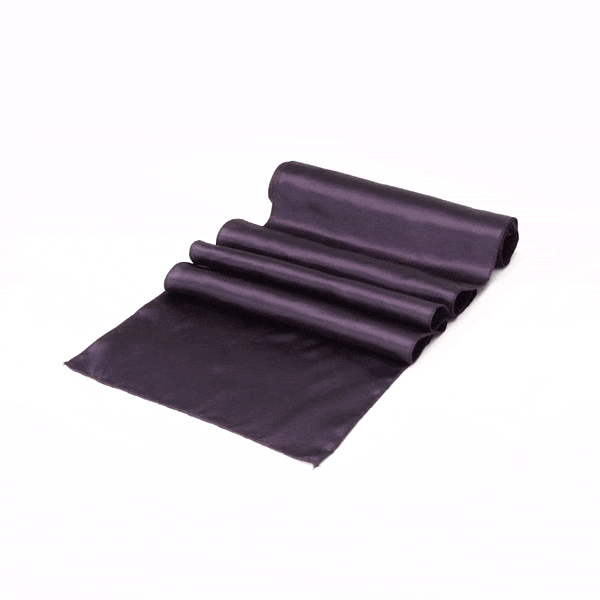 Table Tek Dark Purple Satin Table Runner - 12" x 108" - 10 count box