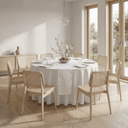 Table Tek White Satin Table Runner - 12" x 108" - 1 count box