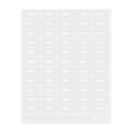 Label Tek Plastic Raw Label - Clear with White Font, Water-Resistant - 2" x 1" - 100 count box