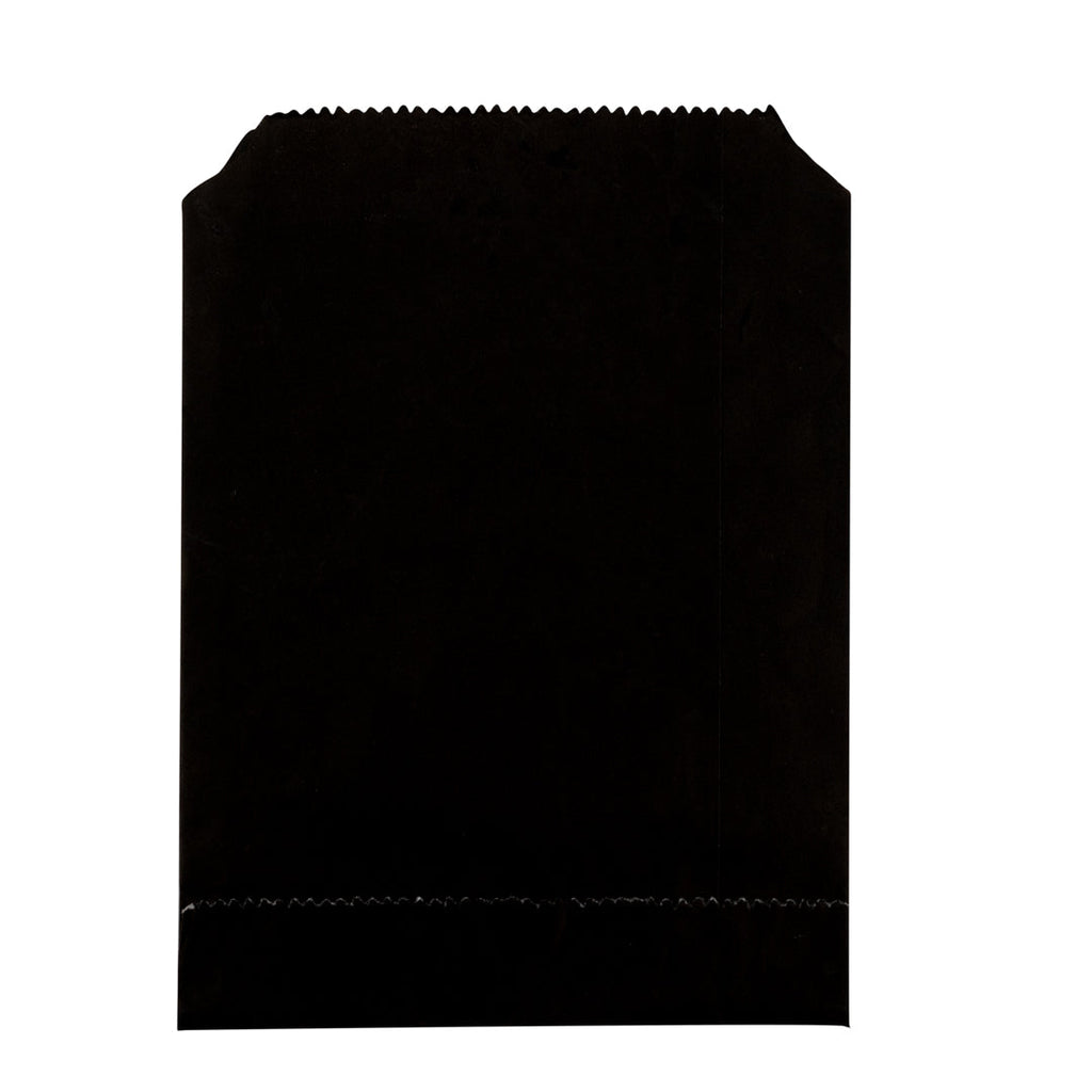 Bag Tek Black Paper Bag - 7" x 5" - 100 count box