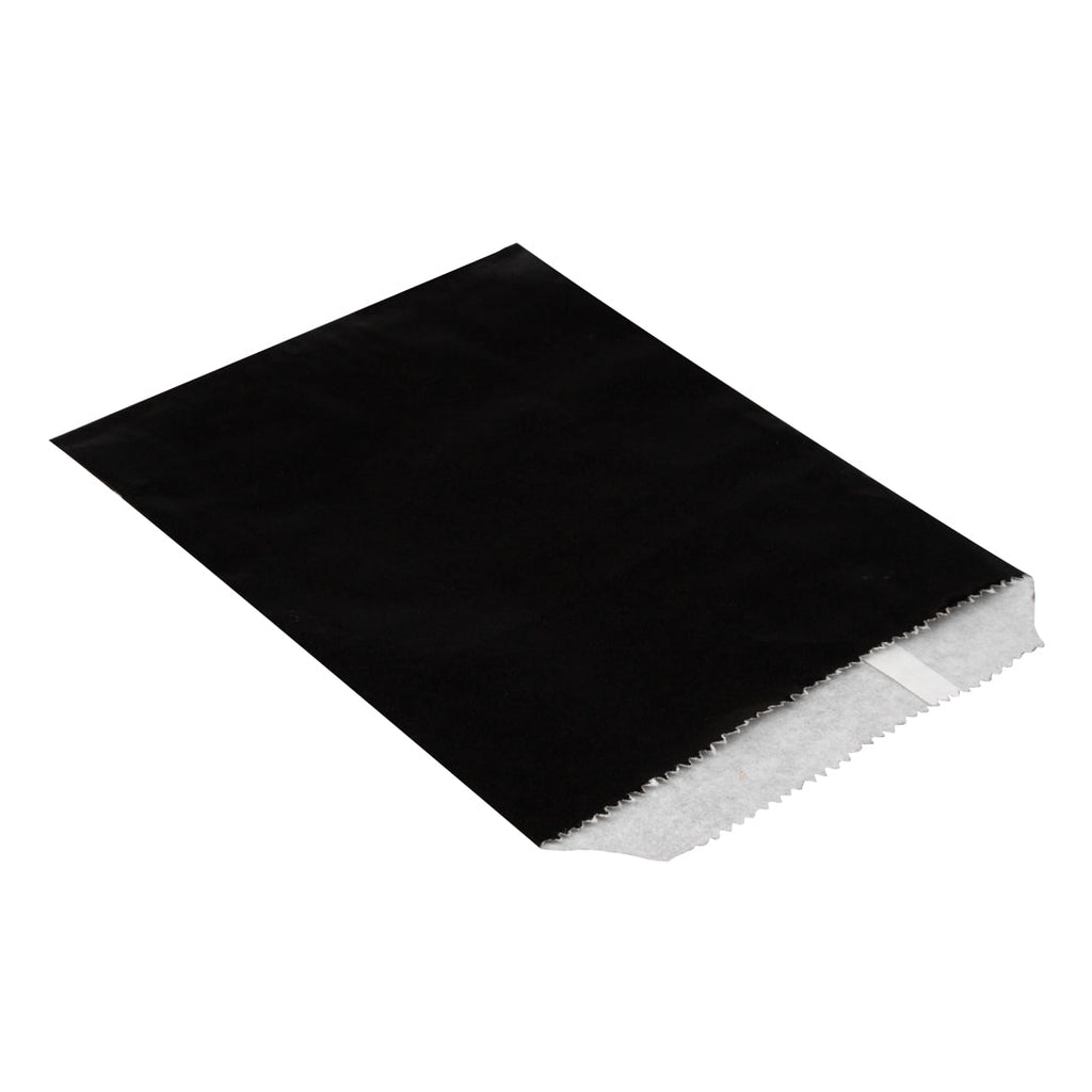 Bag Tek Black Paper Bag - 7" x 5" - 100 count box