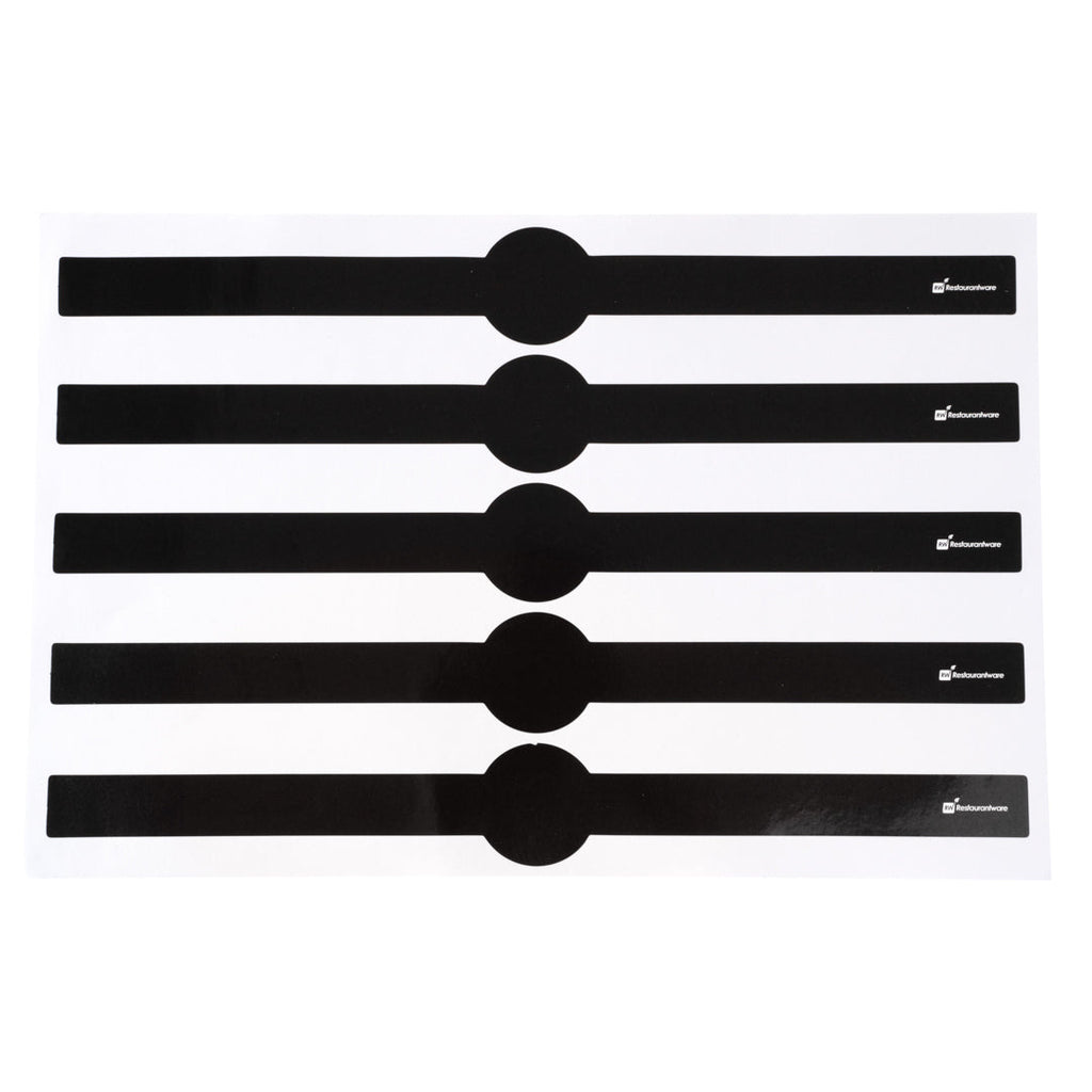 Chef 101 Black Paper Packaging Band - Adhering - 12" - 100 count box