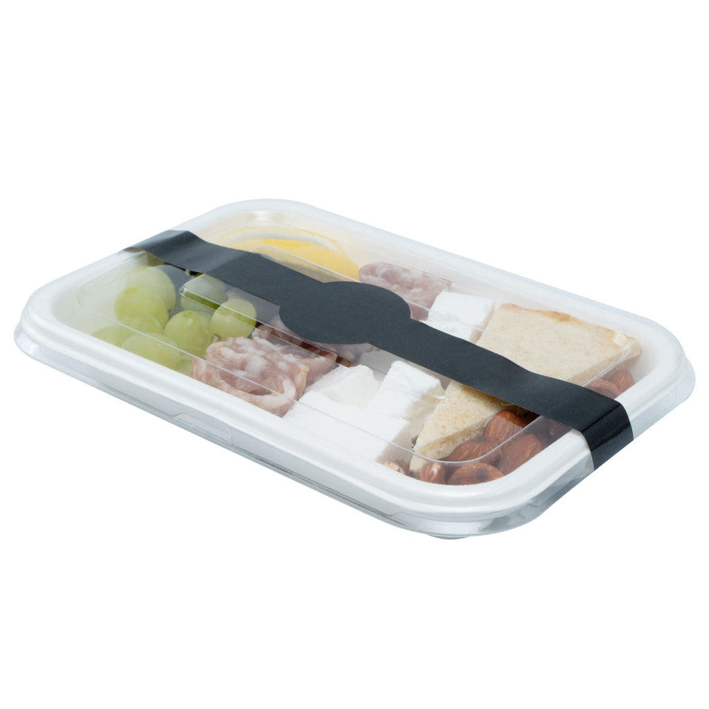 Chef 101 Black Paper Packaging Band - Adhering - 12" - 100 count box