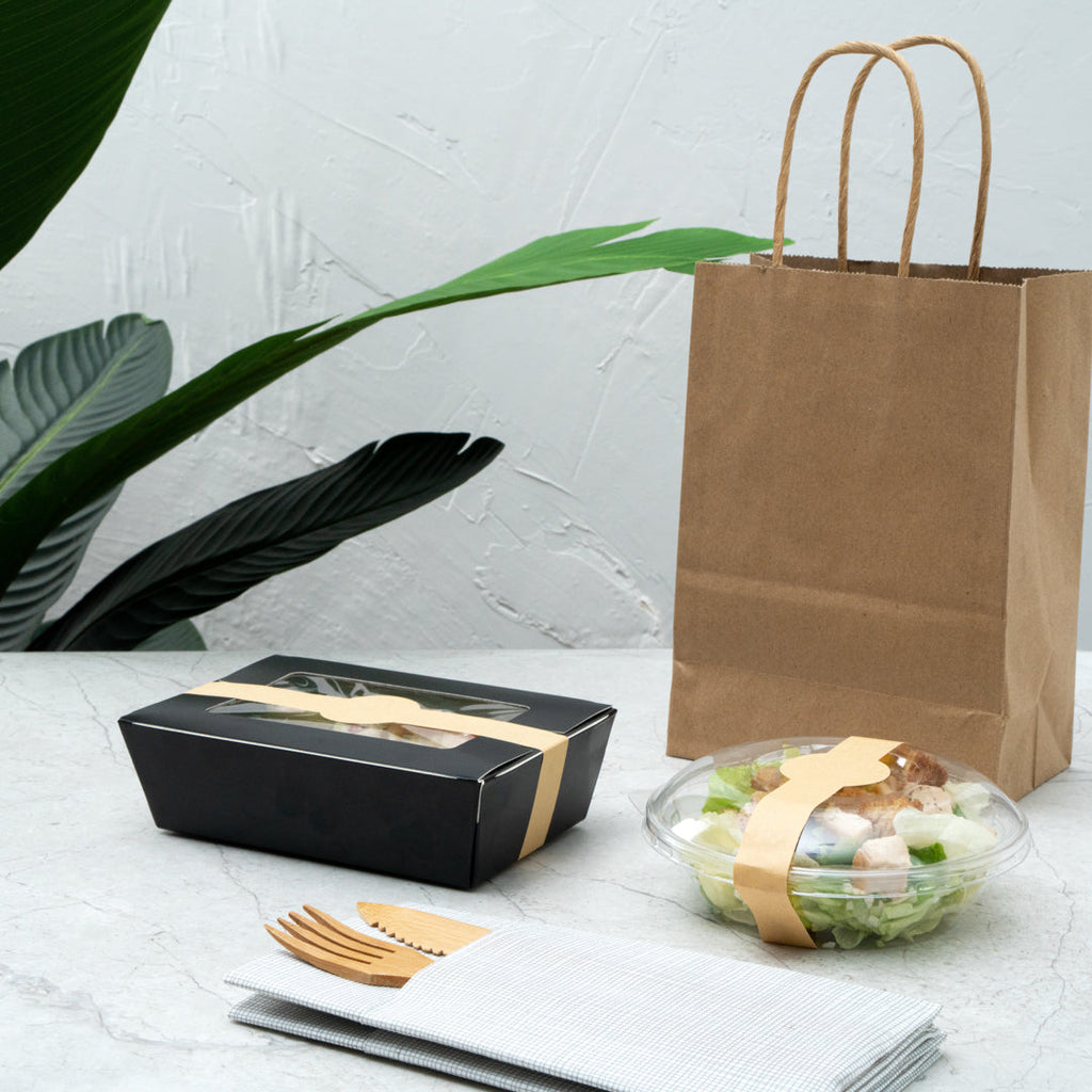 Chef 101 Kraft Paper Packaging Band - Adhering - 12" - 100 count box