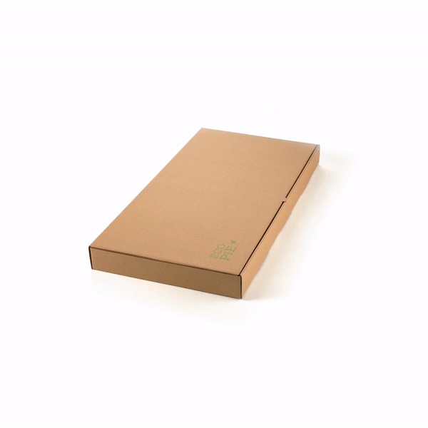 Eco Pie Kraft Paper Corrugated Flatbread Box - 24" x 8" x 2" - 50 count box
