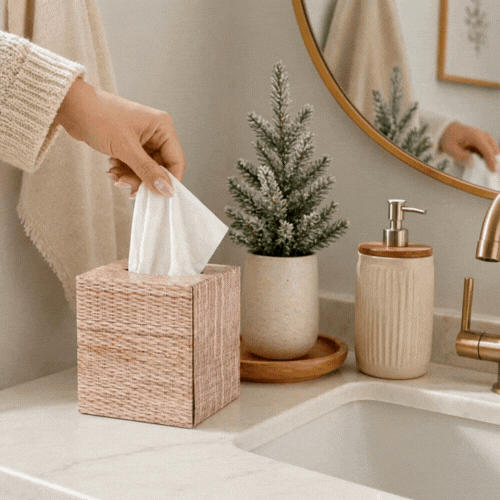 Clean Tek Professional 90 Sheet Facial Tissue Cube - 2-Ply - 1 count box