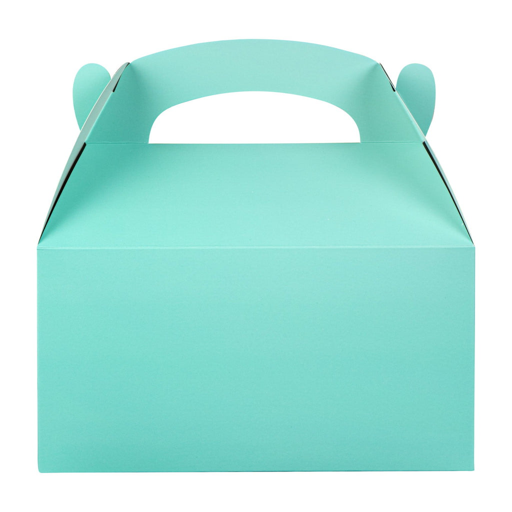 Bio Tek Turquoise Paper Gable Box / Take Out Container - Compostable - 9 1/2" x 5" x 5" - 100 count box