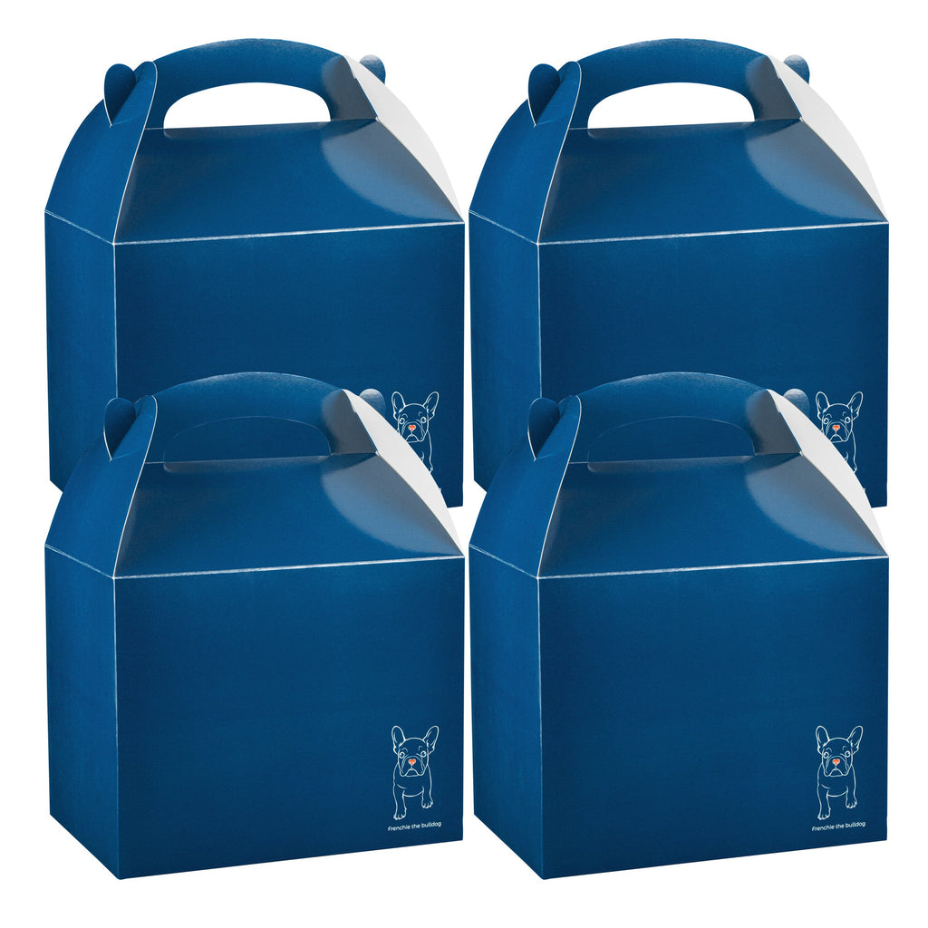 Bio Tek Frenchie Paper Gable Box / Take Out Container - Compostable - 10" x 7" x 8" - 25 count box
