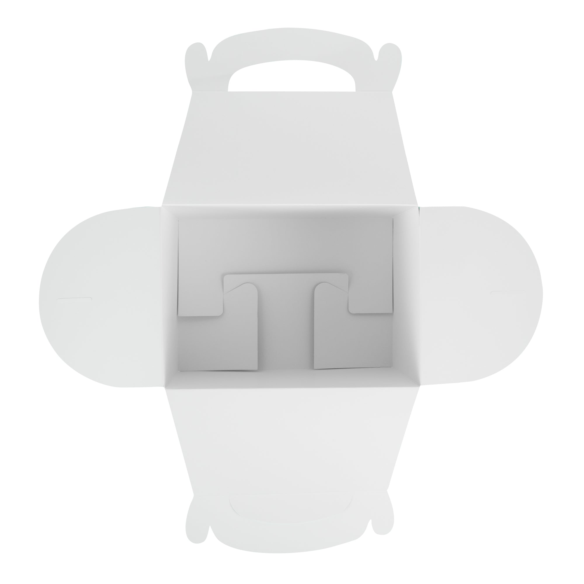 Bio Tek Frenchie Paper Gable Box / Take Out Container - Compostable - 10" x 7" x 8" - 100 count box